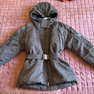 FP Movement by Free People Charcoal Belted Puffer Jacket